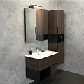 Зеркало-шкаф Comforty Франкфурт 75 00004151044CF дуб шоколадно коричневый