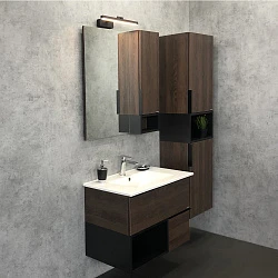 Зеркало-шкаф Comforty Франкфурт 75 00004151044CF дуб шоколадно коричневый