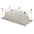 Акриловая ванна BERGES LUMBO 170x75 с каркасом 050006 белая глянцевая