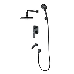 Душевой комплект Lemark Bronx LM3722BL черный матовый