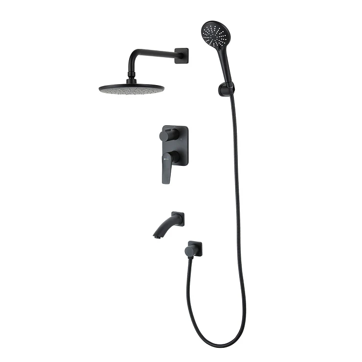 Душевой комплект Lemark Bronx LM3722BL черный матовый