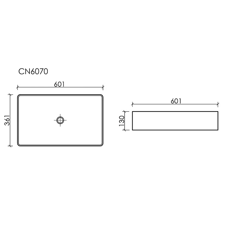 Раковина накладная Ceramica Nova Element CN6070 белая глянец