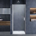 Душевая дверь в нишу Vincea Alpha 60см VDP-3AL600MT профиль хром, стекло текстурное