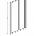 Душевая дверь в нишу Bravat Drop 100x200см BD100.4120A профиль хром, стекло прозрачное