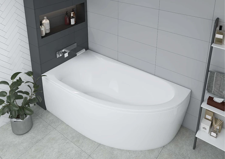 Акриловая ванна Aquatek Дива 150х90 L DIV150-0000001 белая глянцевая