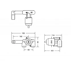 Душевая лейка Bravat P70301BW-ENG пластик, черная