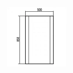 Зеркало Aquaton Ария 50 1A140102AA950 черный глянец