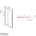 Душевая дверь в нишу Vincea Garda 110см VDS-1G110CL профиль хром, стекло прозрачное