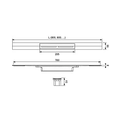 Стенд с дренажным каналом TECEdrainline 670900, 670910