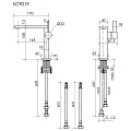 Смеситель для раковины Sancos Linn SC9019BG брашированное золото