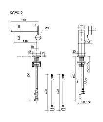 Смеситель для раковины Sancos Linn SC9019BG брашированное золото