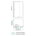 Душевой уголок Wasserkraft Elbe 100x80см 74P17 профиль черный матовый, стекло прозрачное