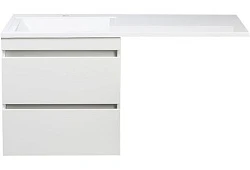 Тумба с раковиной Style Line Даллас 120 левая, эмаль, белый глянец