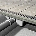 Душевой лоток AlcaPlast APZ6 650 с опорами, хром