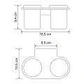 Стакан Wasserkraft Kammel K-8328D двойной, хром