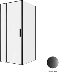 Душевой уголок Allen Brau Priority 90x100 3.31027.BBA+3.31048.BBA профиль черный, стекло прозрачное