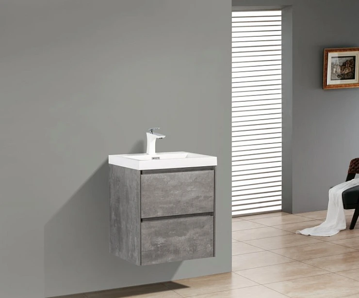 Тумба под раковину BelBagno Pietra Mini 50 PIETRA MINI-500-2C-SO-SCM серая мат