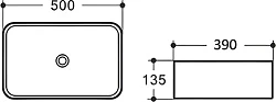 Раковина накладная Comforty T-Y9378 белая глянцевая