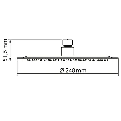 Верхний душ Wasserkraft Wern A121 хром