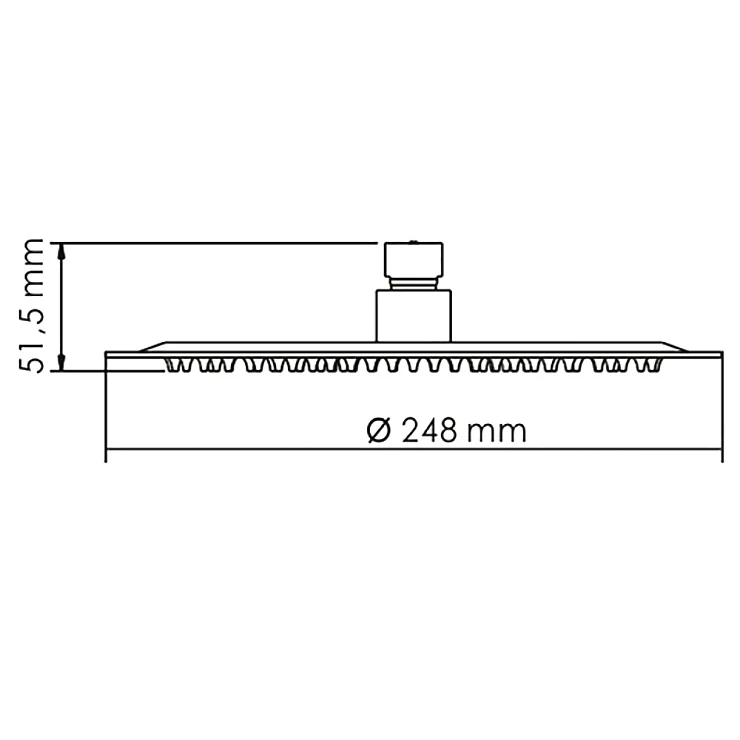 Верхний душ Wasserkraft Wern A121 хром
