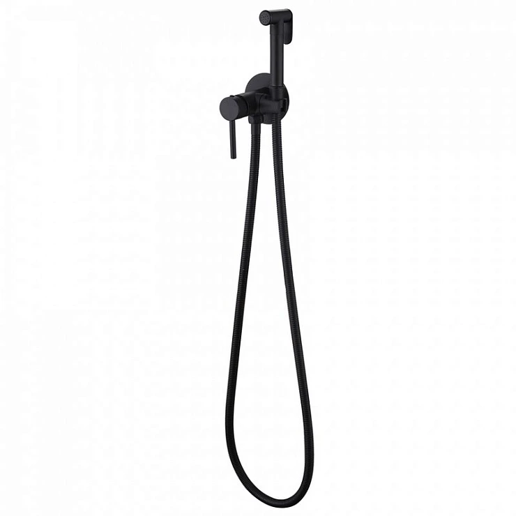 Гигиенический душ ABBER Wasser Kreis AF8125B со смесителем, черный матовый