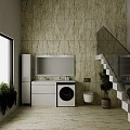 Тумба с раковиной Style Line Даллас 150 напольная, левая, белый глянец