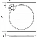 Душевой поддон Cezares 80х80см TRAY-S-A-80-56-W белый