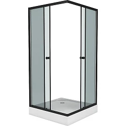 Душевой уголок Niagara Eco 90х90см NG-009-14QT профиль черный, стекло прозрачное