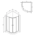 Душевой уголок AM.PM X-Joy 90x90 W88G-205-090MT профиль хром, стекло прозрачное