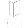 Душевой уголок Azario Milton 120х80см AZ-ND1131 R 1200 профиль серебро, стекло прозрачное