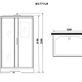 Душевая кабина Niagara Luxe 120х90см NGL-7711W R профиль серебро