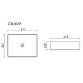 Раковина накладная Ceramica Nova Element CN6069MB черная матовая