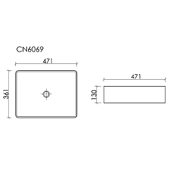 Раковина накладная Ceramica Nova Element CN6069 белая глянец