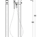Напольный смеситель для ванны с душем Cezares LIBERTY-F-VDP-01 хром