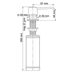 Дозатор для кухонной мойки Wasserkraft K-1099 хром