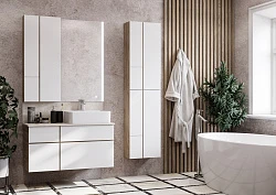 Шкаф Aquaton Мишель 43см 1A244203MIX40 дуб эндгрейн / белый