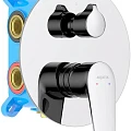 Смеситель для ванны с душем Aquatek Бетта AQ1147CR с внутренней частью, хром
