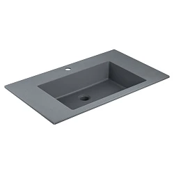 Раковина встраиваемая Vincea 80см VCB-13800G серая матовая