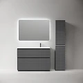Тумба с раковиной Sancos Folk Floor 120 правая, напольная, Grey soft
