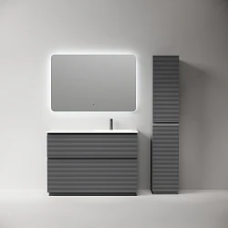 Тумба с раковиной Sancos Folk Floor 120 правая, напольная, Grey soft