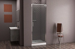 Душевая дверь в нишу Bravat Drop 100x200см BD100.4110A профиль хром, стекло прозрачное