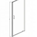 Душевая дверь в нишу Bravat Drop 90x200см BD090.4110A профиль хром, стекло прозрачное