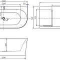 Акриловая ванна Allen Brau Priority 4 А 170x78 2.31004.21A белый матовый