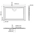 Душевой поддон Wasserkraft Salm 120x90см 27T07 белый