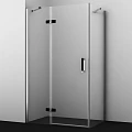 Душевой уголок Wasserkraft Aller 120x100см 10H10LBLACK MATT профиль хром/черный, стекло прозрачное