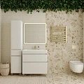 Тумба с раковиной Style Line Атлантика 80 напольная, антискрейч белый матовый