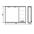 Зеркало-шкаф Comforty Модена М 75 00-00001640CF белый