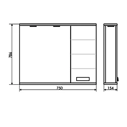 Зеркало-шкаф Comforty Модена М 75 00-00001640CF белый