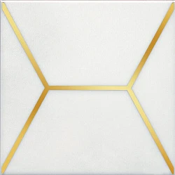 Декор Витраж белый глянцевый 15x15x0,69, 1, шт