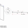 Душевая дверь в нишу Vincea Lugano 120см VDS-1L120CLB-1 профиль черный, стекло прозрачное